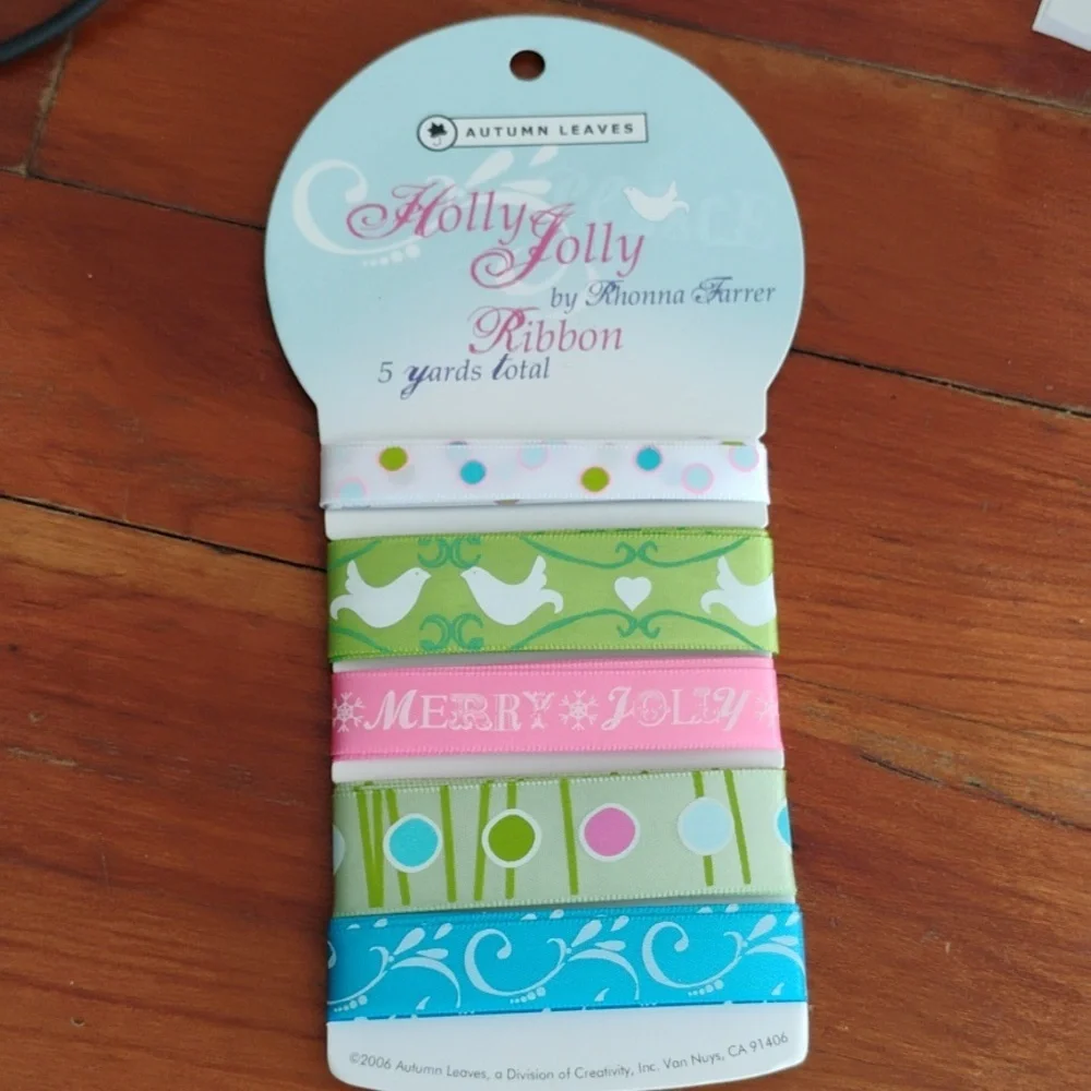 Holly Jolly RIBBON 5 Yards  Deadstock 2006